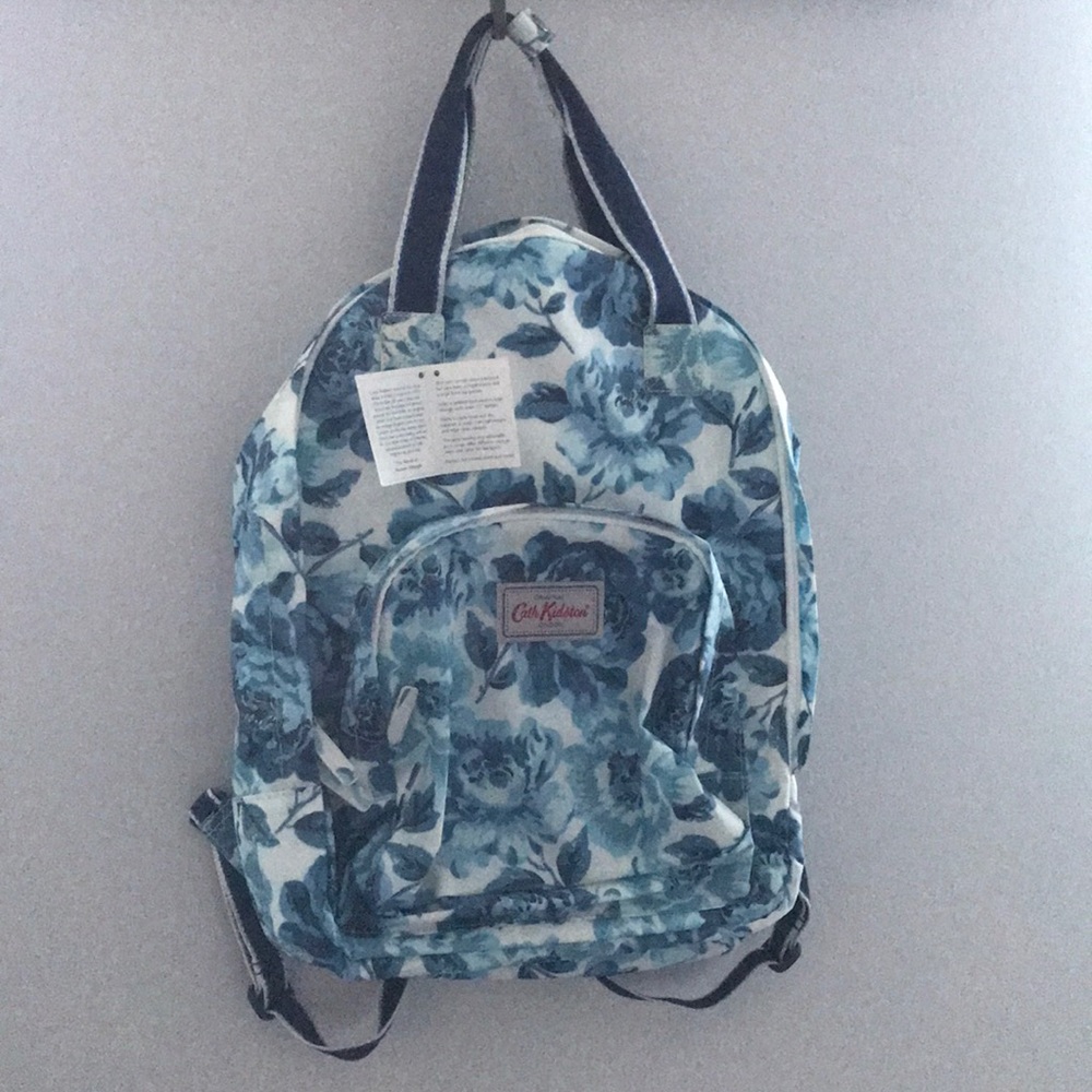 Cath Kidston blue peony blossom backpack bag